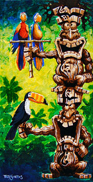 "Tikis in Parrot-Dise"